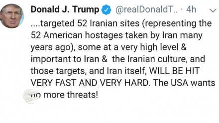 Трамп Иранның АҚШ-тан кек алуынан қорқып, қоқан-лоққыға жүгінді 
