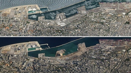 Бейрут айлағының жарылысқа дейінгі және кейінгі көріністер