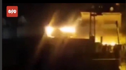 Дженин қаласында Израиль әскери көлігі өртенді