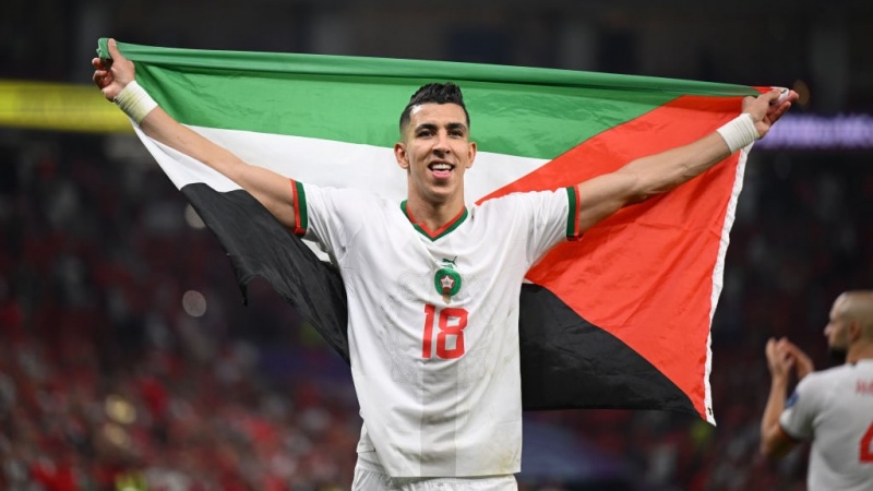 Марокколықтар Катар-2022 әлем чемпионатында плей-оффқа шығуын Палестина туымен  тойлады
