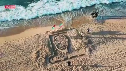 Сардар шәһид  Қасым Сүлеймани Газа секторының жағалауында