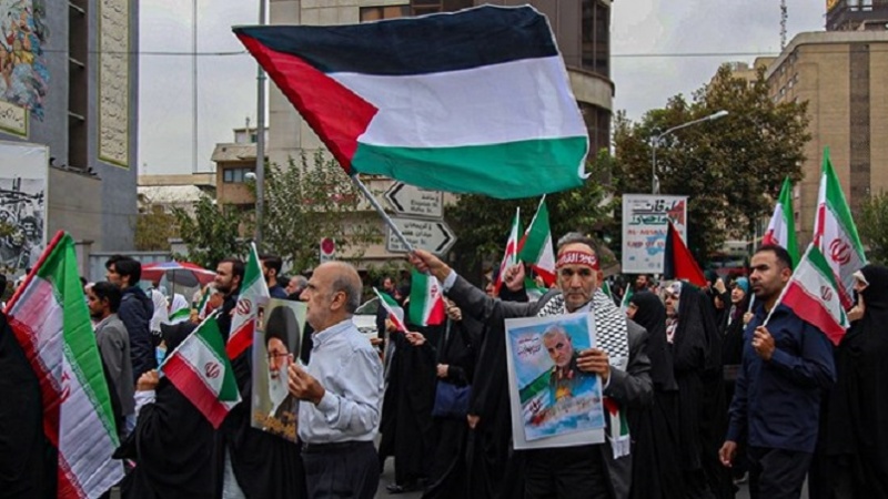 Ирандықтар Палестина халқын қолдап, сионистердің қылмыстарын айыптау шеруге шықты