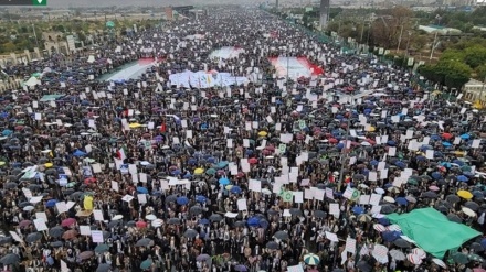 Йемен халқының Құдс күніне орай Сананың Сабәйн алаңындағы шеруі 